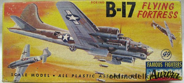 Aurora 1/156 Aurora 1/156 Boeing B-17 Flying Fortress $125, 491-49 plastic model kit